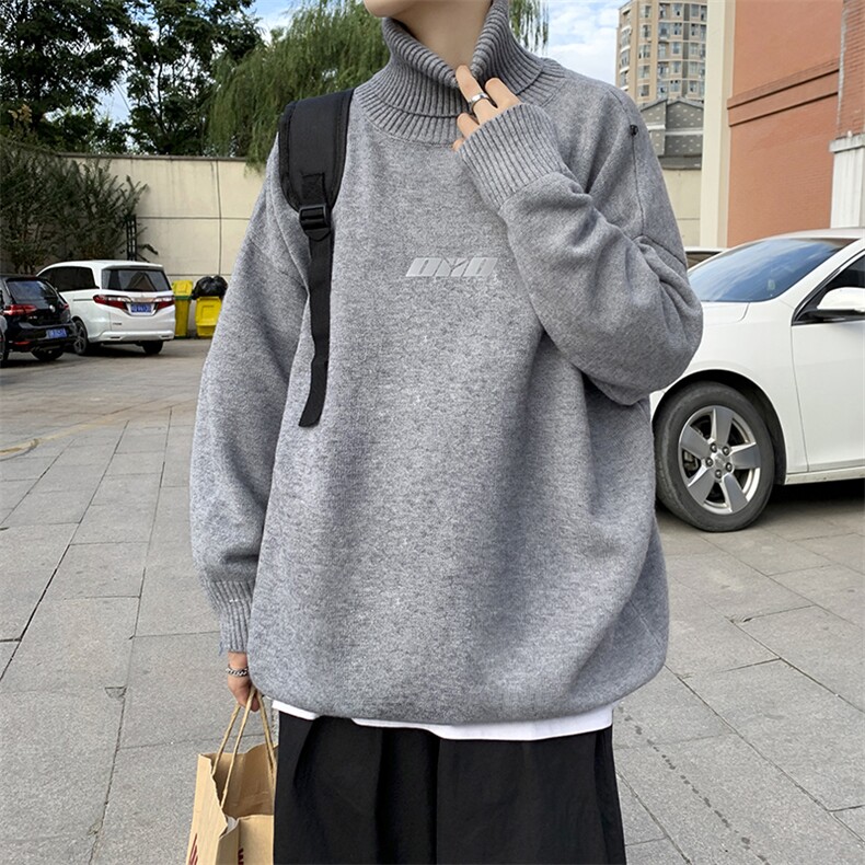 秋季男装青少年宽松休闲毛衣韩版潮流高领针织衣A161-2-M2057-P50,男装针织衫/毛衣,电商A161-2