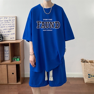 华夫格套装运动短袖t恤套装休闲两件套一套 HZ84295-P44图片