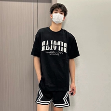 万针全刺绣工艺抖音得物高品质260克重磅纯棉双纱美式高街短袖T恤，男装T恤，电商A486