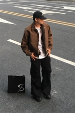 特P92无差价冬季新款时尚百搭棉衣外套-HJ5729男模外景，男装棉衣，电商A003