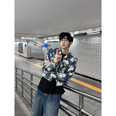 提花扎染外套美式复古夹克潮牌高级感痞帅衣服JK2687特P53，男装夹克，星座908-1