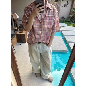 网络图现货！短袖衬衫男装夏季上衣翻领宽松半袖免烫男RS61-P50图片