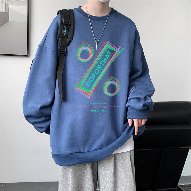 圆领卫衣男大码加厚加绒长袖t恤男S6171-P28加绒款-P33,男装卫衣,电商A040