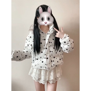 1506-1/M78191/P89星星棉服外套女冬季新款宽松学生保暖面包服图片