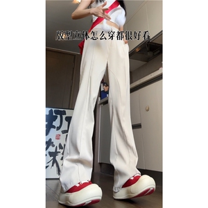 INS夏季新款高街潮流cleanfit休闲微喇西裤B315-K24248-特p40控78图片