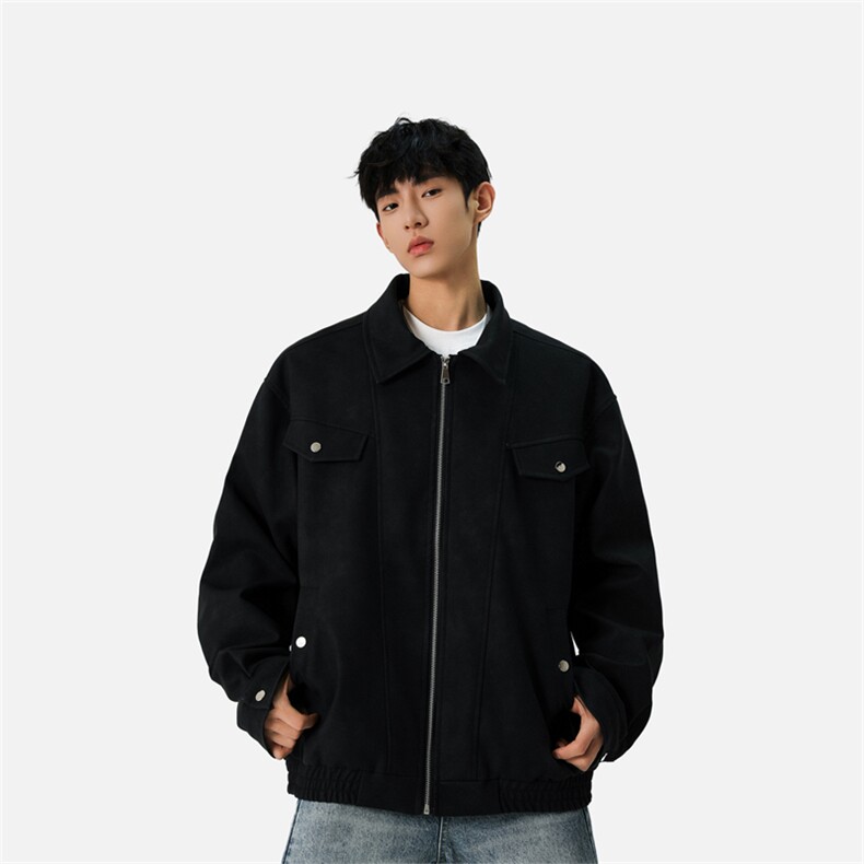 自拍图:2025秋季美式复古皮衣外套翻领皮夹克JK8088-P85128，男装皮衣，星座1209-2