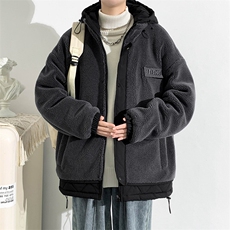 冬款学生港风羊羔绒休闲棉服加绒棉衣外套男女8336-P130控价178，男装棉衣，电商A441-1