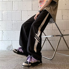 美式高街vibe裤子男宽松直筒工装裤设计感oversize冲锋裤K25-P38，男装休闲裤，星座1008