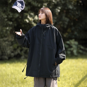 815A-MJ78352-65特 春秋装新款纯色登山服三防冲锋衣外套女模图片