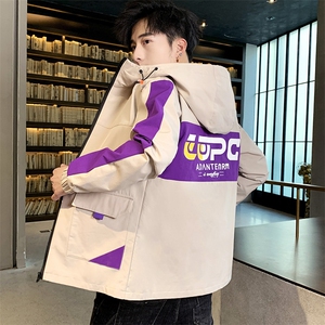 秋季2021流行工装外套男士新款褂子帅气潮男装夹克衣服HS662图片