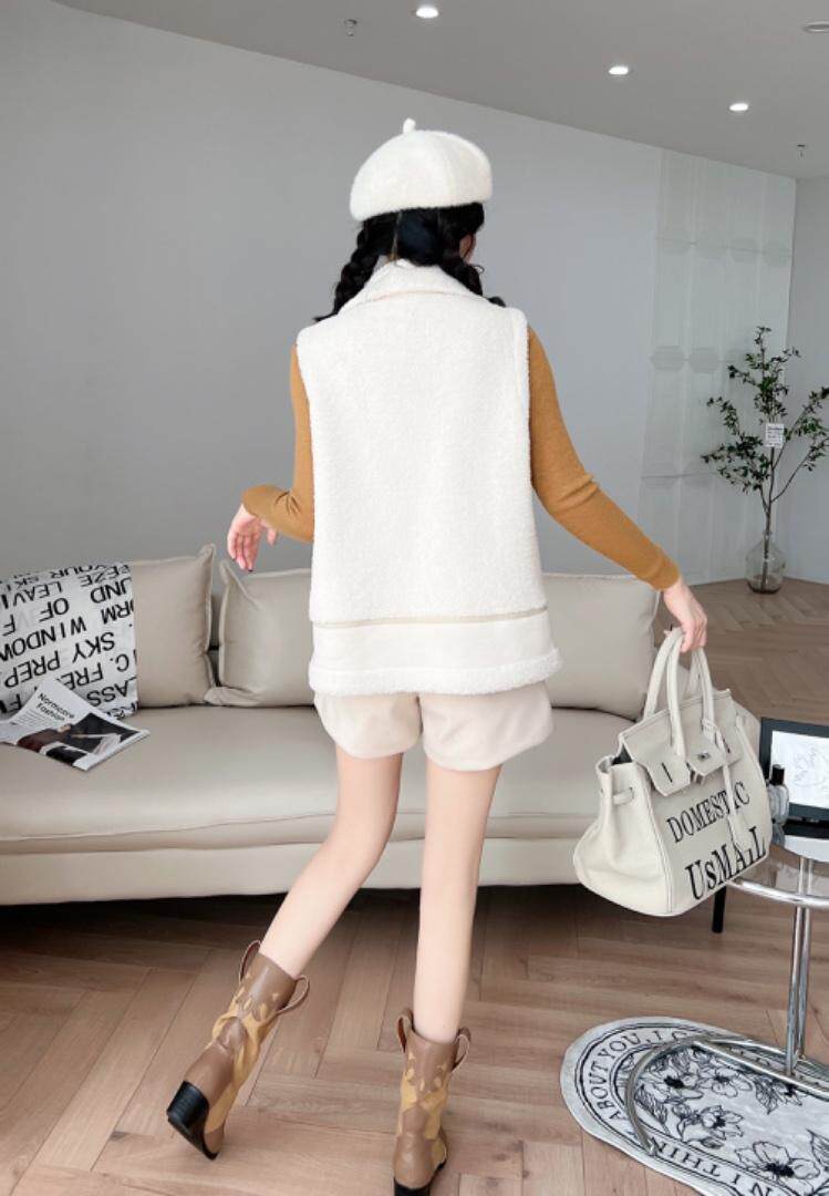 皮毛一体马甲，女装马甲，觅 愉