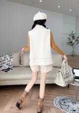 皮毛一体马甲，女装马甲，觅 愉