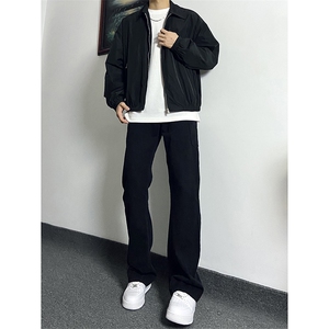 秋季美式ins高街hiphop弯刀工装牛仔裤货号K2442P55图片