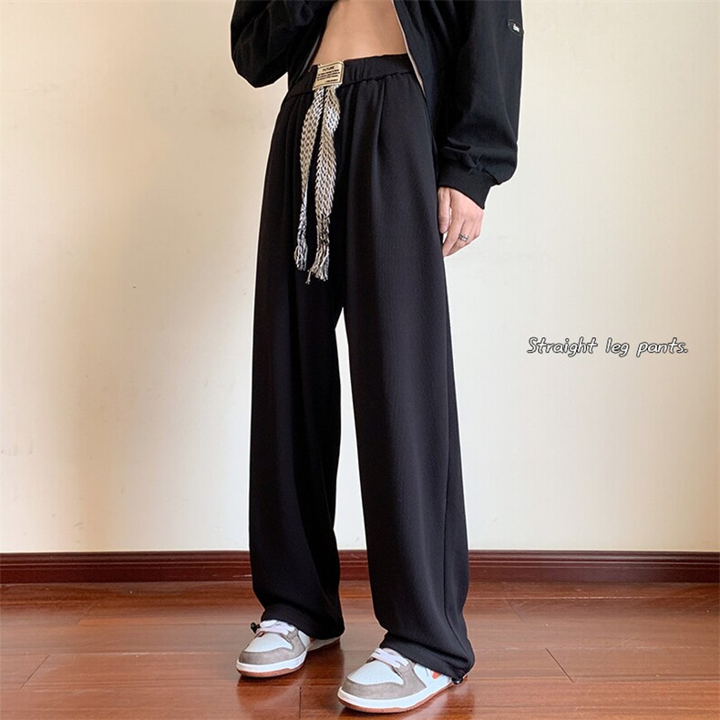 特批P38无差价2025春季大码编织绳束脚裤男潮休闲直筒长裤K1033F，男装休闲裤，电商A001