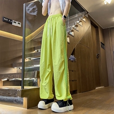 夏季多巴胺速干裤男美式复古户外运动宽松休闲情侣阔腿裤k977-P36，男装休闲裤，星座1008