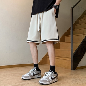 夏季新款冰丝垂感短裤港风休闲裤男免烫宽松凉感K23203-P39控58图片