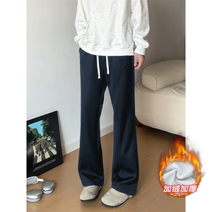 冬季抗寒银狐绒华棉380g重磅斜切休闲裤K24132J加绒-特P26图片