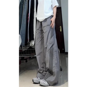 DB851-P48新款2024宽松休闲男韩版潮流百搭夏季薄款阔腿拖地裤图片