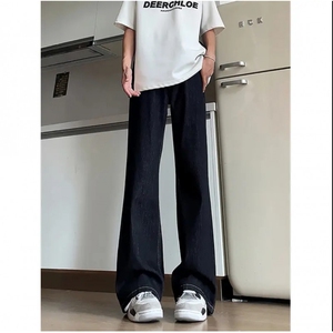 美式丹宁原牛黑潮牛仔裤男女cleanfit宽松直筒长裤K70826-P45网图图片