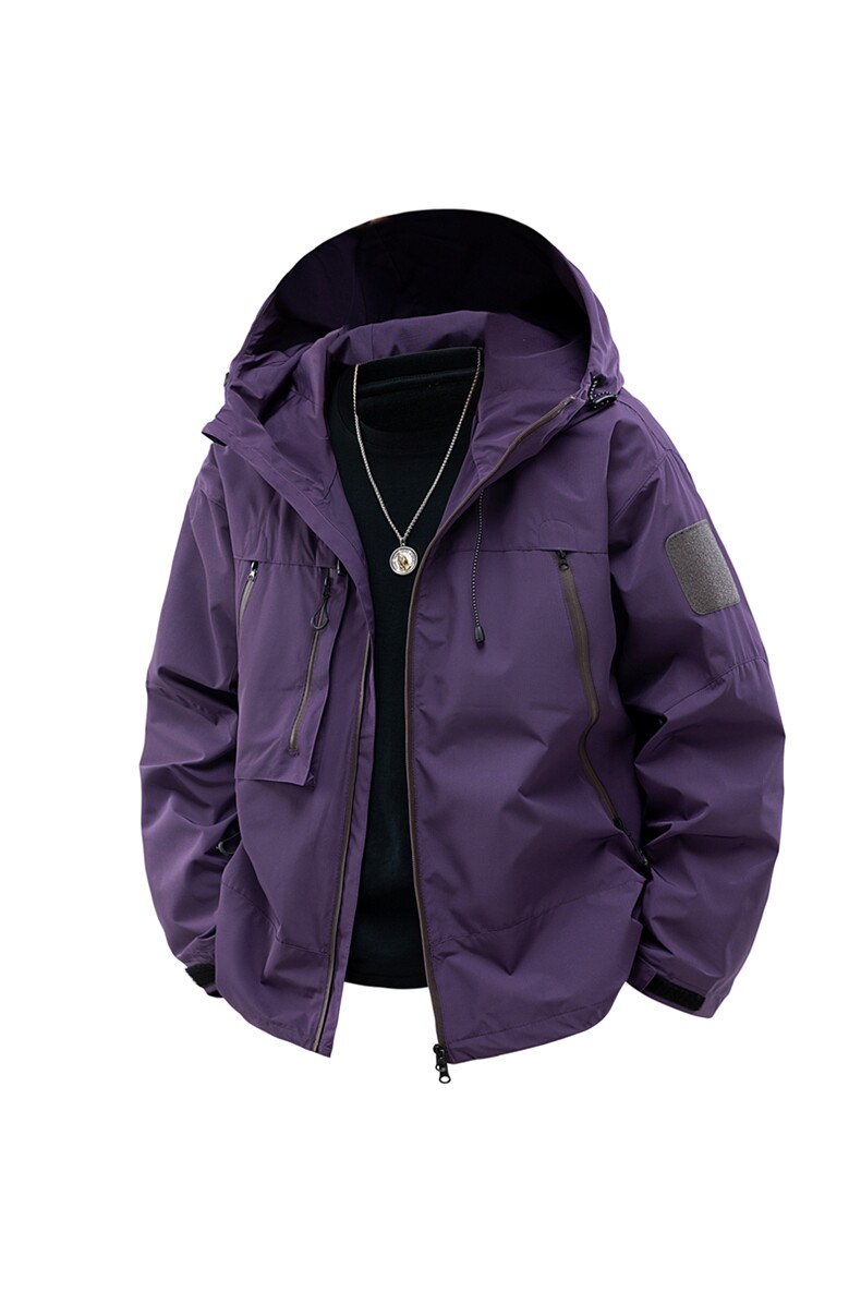 中性风工装冲锋衣男高品纯色宽松夹克外套DSA157B-J91-P60,男装夹克,电商A157B