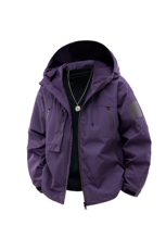 中性风工装冲锋衣男高品纯色宽松夹克外套DSA157B-J91-P60，男装夹克，电商A157B