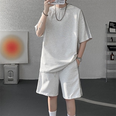 现货TZ776-特P50控88曼巴棉圆领大码短袖短裤T恤运动套装，男装牛仔裤，电商A059