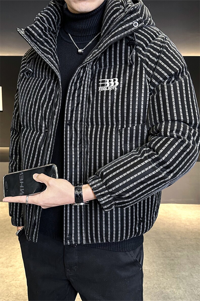 90白鸭绒免洗条纹皮羽绒服男加厚外套C317-Y829-P315,男装羽绒服,电商C317