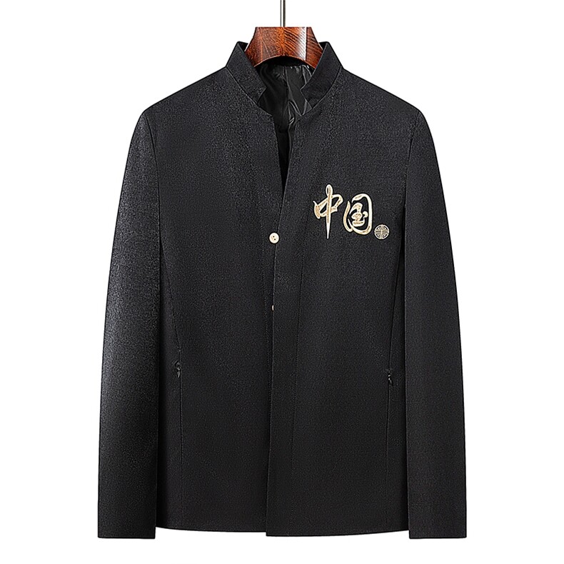 春秋季风主推款新款唐装长袖夹克中老年汉服套装HO16920-P125,男装夹克,星座1105-3
