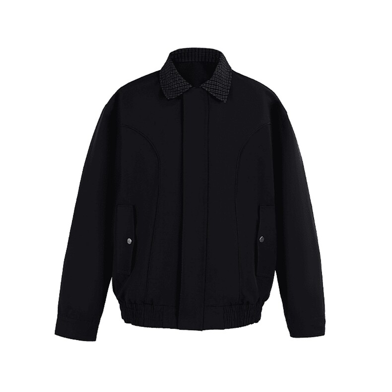 网络图美式复古哈灵顿夹克男士拼接撞色工装外套JK368-P85，男装夹克，电商D211