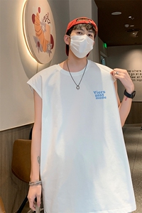 直播抖音得物品质纯棉250克无袖背心T恤T2539P25控39图片