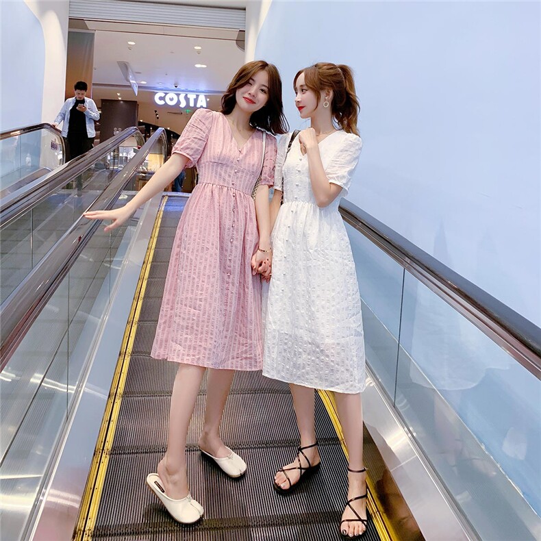 连衣裙时尚潮流舒适气质2021年夏季中长款个性优雅,女装连衣裙,辉之琳