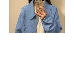 中性风成分聚酯纤维,褶皱撞色面料夹克男外套JK77866P75控118图片
