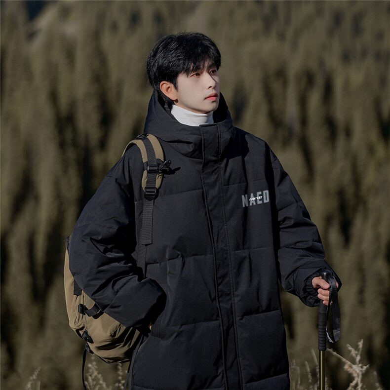 山系中长款时尚连帽50白鸭绒羽绒服A247-YR6166P245控298,男装羽绒服,电商A247