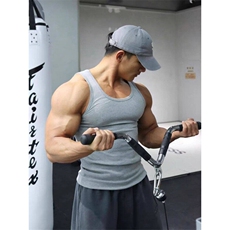重磅弹力透气螺纹背心男款打底t恤弹性健身运动310A-4-BX66-P13，男装T恤，星座310A-4