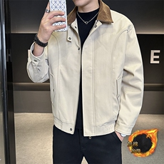 秋冬新款男士复古老钱风翻领二棉衣外套，男装棉衣，星座703-1