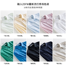2025春季新款气质衬衣女高级感抗直筒显瘦纯色，女装衬衫，拓晨羊绒