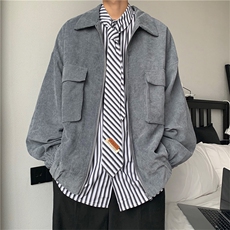 秋冬新款港风男纯色工装休闲夹克灯芯绒外套A161-2-JK3121-P58，男装夹克，电商A161-2