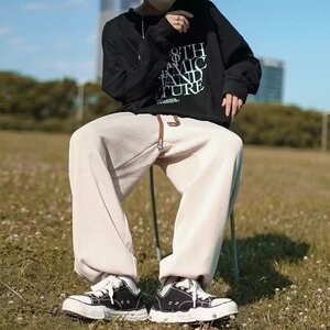 宽松型纯色男休闲裤束脚新款长裤运动裤时尚潮牌夏季潮青春流行图片