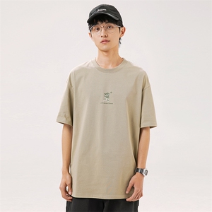 2024夏季新款男装日系潮牌纯棉印花圆领宽松短袖休闲T恤T938-F38图片