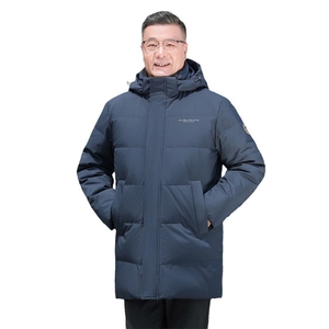 中老年人羽绒服男防风连帽加厚大码爷爷款爸爸装H33-P180298图片