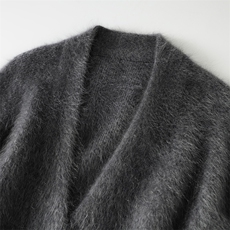 2026年秋季时尚百搭通勤简约休闲V领开衫，女装羊绒衫，致织羊绒