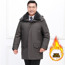 男90绒中老年羽绒服狐狸毛领可脱卸毛领内胆羽绒可单穿派克服，商品下架区，钱塘723