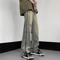 美式高街休闲牛仔裤个性小众休闲裤A061-JM1452-P65-控88，男装牛仔裤，电商A061-1