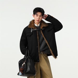 现货新款座山雕结构毛领棉服男MY085-P115图片