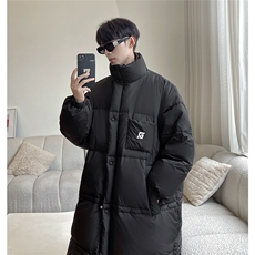 1港风美式复古潮牌中长款大码M-5XL过膝羽绒服男77930P258控378，男装羽绒服，星座226-2