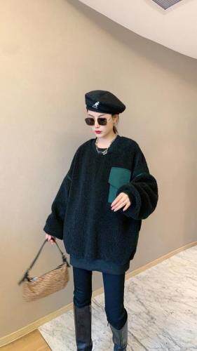 现货〈羊羔毛拼接)，女装，雪蘭桐