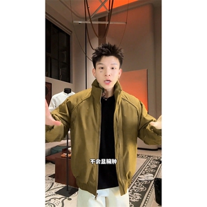 现货美式高街休闲夹克冬季三防立领纯色户外工装加厚棉服外套图片