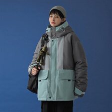 20年冬季新款撞色拼接连帽学院风羽绒服含DS-B293-Y782-P245，男装羽绒服，电商A306