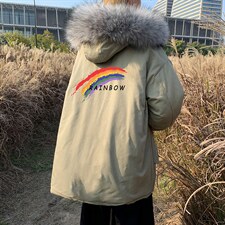 MM48064-P130冬季大毛领棉衣男士大码加厚棉袄男棉服，男装棉衣，电商A040