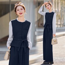 《现货》bao款2026年春季新款马甲套装商务风韩剧穿搭休闲显瘦女，女装套装/套裙，韩宇舍